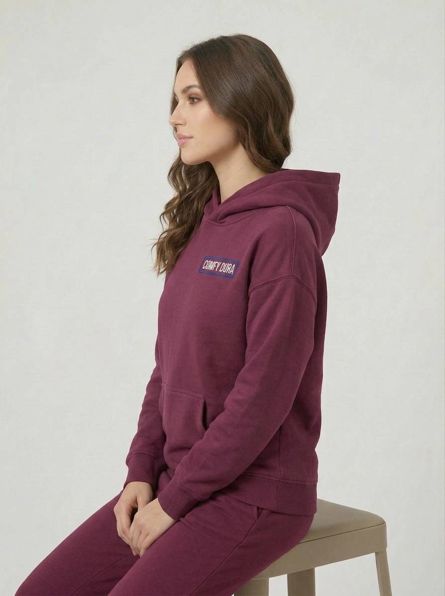 Comfy Dura The Maroon Signature Heavyweight Hoodie - Maroon Hoodie Heavyweight Cotton Oversized Hoodie