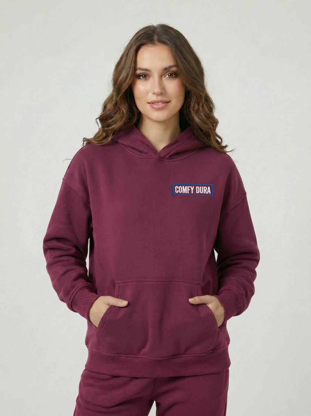 Comfy Dura The Maroon Signature Heavyweight Hoodie - Maroon Hoodie Heavyweight Cotton Oversized Hoodie